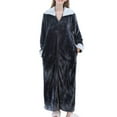 thumbnail image 2 of GUOOL Wearable Blanket Sweatshirt Homewear Winter Loungewear Zipper Lounger Robe Women, 2 of 9