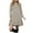 Beige, variant on Long Sleeve Dress for Women Crew Neck Empire Waist Tunic Dress with Pockets