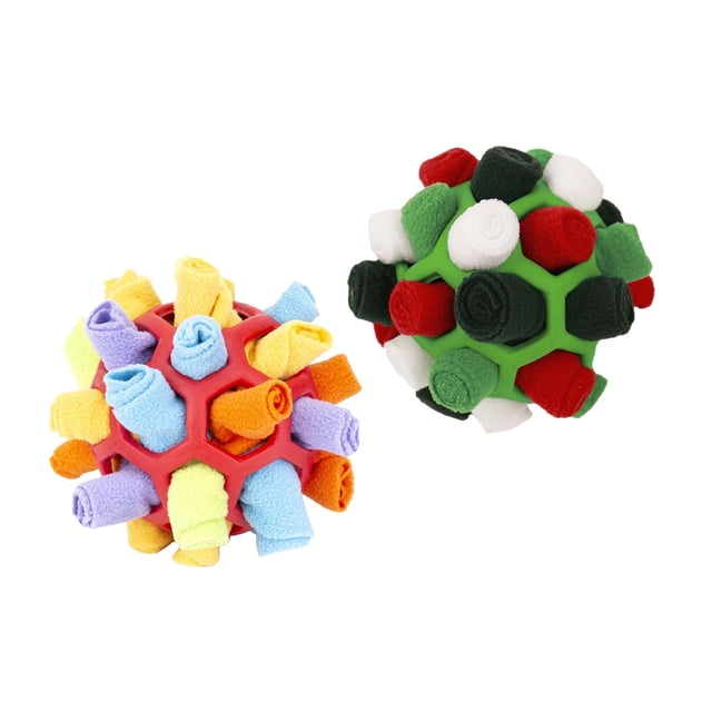 2pcs Pet Snuffle Ball Toy Slow Feeder Training Educational Toys Increase IQ Zulema none