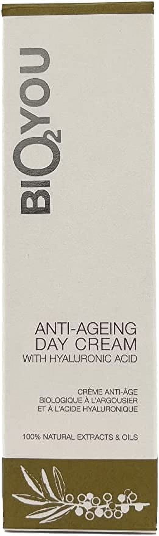 Bio2You, Natural Anti-Ageing Day Cream, Increases Skin Elasticity and Stimulates Collagen Production, with Hyaluronic Acid, 50ml