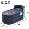 Kaermu, Blue Rubber Portable Inflatable Bathtub - Walmart.com