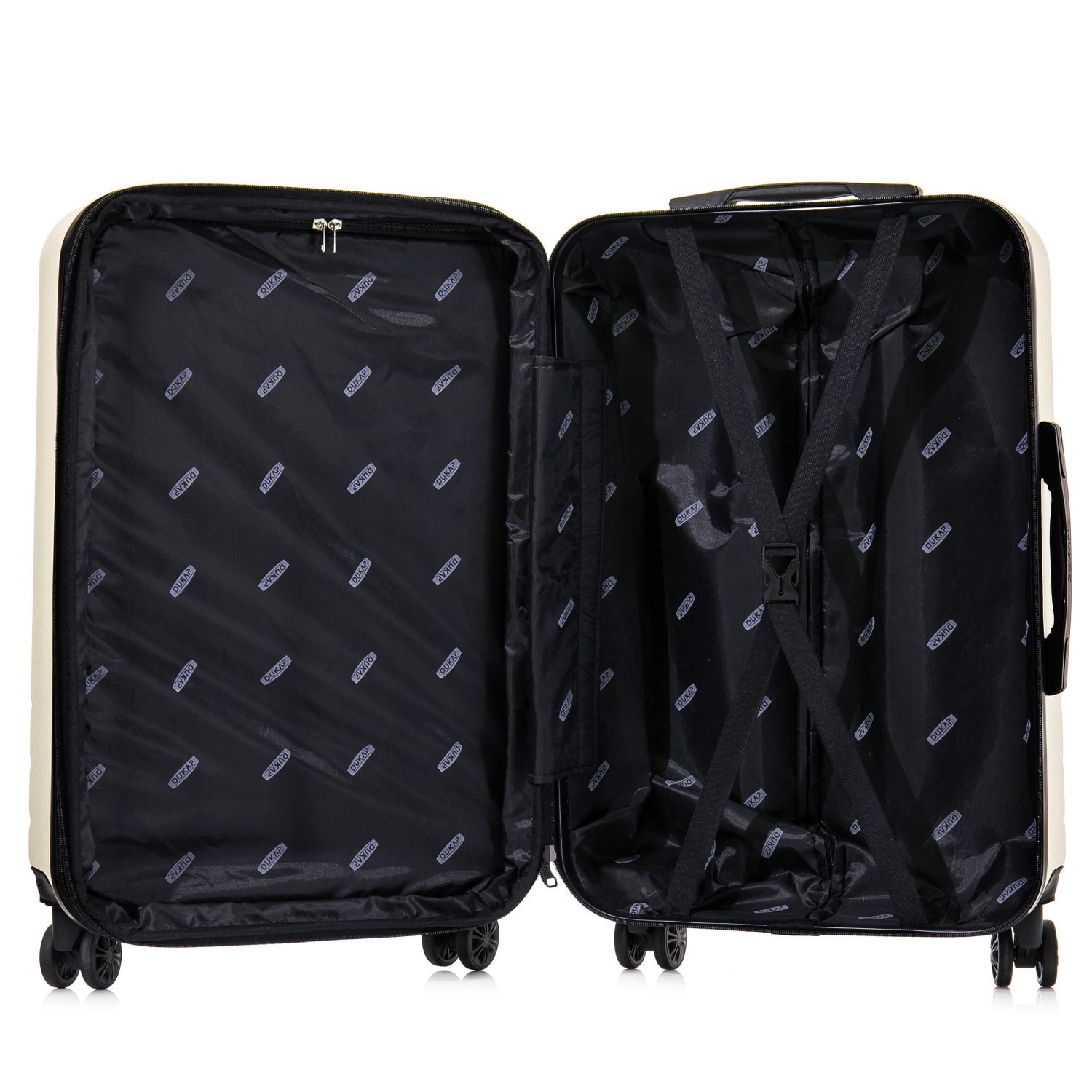 DUKAP ZAHAV 28" Hardside Lightweight Checked Luggage with Spinner Wheels, Handle and Trolley, Sand