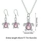 thumbnail image 4 of Collar con colgante de tortuga, pequeño collar de cristal con forma de tortuga marina, linda cadena para el cuello azul y el collar, 4 of 5