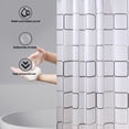 thumbnail image 3 of Vggrvlo Bath New Arrivals Shower Curtain or Liner with 12 Hooks Premium PEVA Waterproof Fabric Bath Curtain for Bathtub 78x'x94", 3 of 6