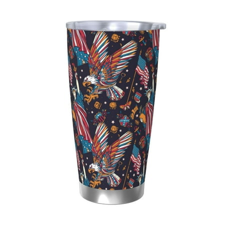 

Lukts United States Of America for 20OZ Car Cup Stainless Steel Direct Drinking Straw Thermos Cup Suitable for Office Travel and Car-Without Straw