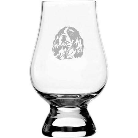 

Cavalier King Charles Spaniel Dog Themed Etched 6.5oz Glencairn Whisky Glass