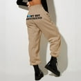 thumbnail image 2 of Pantalones deportivos de ocio para mujer: bajos acampanados, cordones en la parte delantera, cintura alta, tallas S-XXL, 2 of 3