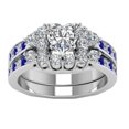 thumbnail image 1 of Awdenio Luxury Shiny Jewelry Full Diamond Rings Wedding Bridal Rings Promise Rings, 1 of 2