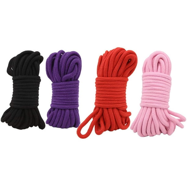 4 Pcs Multicolor Soft Twisted Cotton Rope 32 Feet Durable Long Cotton  Rope,8mm Diameter Twine Strong Braided Cord Rope