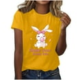 thumbnail image 4 of Camisas de Manga Corta para las Mujeres Moda Casual Impresión Cuello Redondo Suéter Tee Blusas, 4 of 4