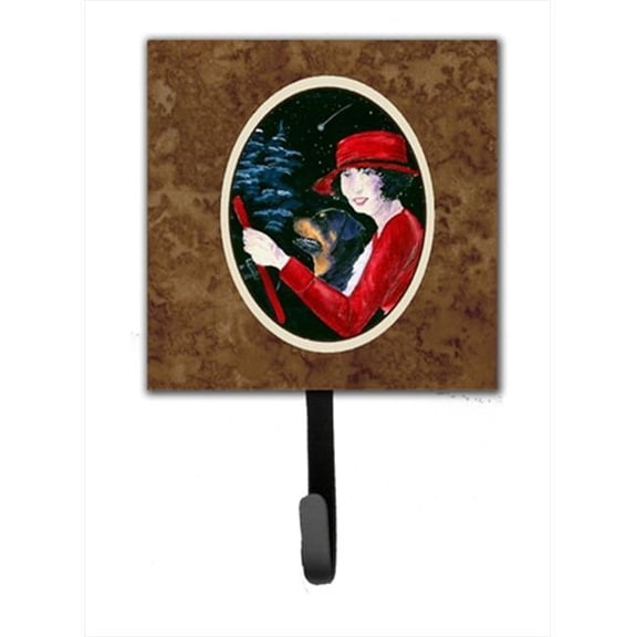 Carolines Treasures SS8551SH4 4.25 x 6 in. Lady Driving with Her Rottweiler Leash Or Key Hook