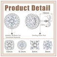 thumbnail image 6 of APSVO 4 Pairs 18K White Gold Plated Halo Stud Earrings for Women Men CZ Hypoallergenic with S925 Sterling Silver Post Earrings Set Birthday Christmas Jewelry Gifts Teen Stocking Stuffers Adults, 6 of 7