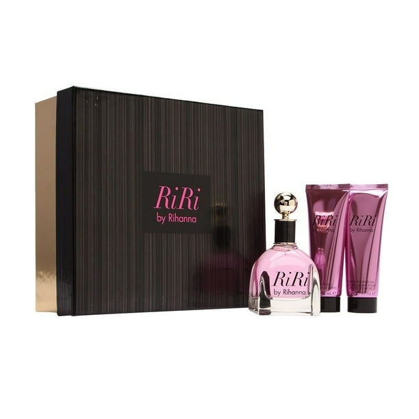 Rihanna RiRi pour Femme Set Comprend Eau de Parfum Spray, 3,4 oz / 3,0 oz, 3 Pièces