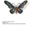 thumbnail image 7 of sunsanly Brooch Pin Geometric Shape Rhinestones Inlaid Enamel Bright Luster Temperament Clothing Matching Vintage Lady Butterfly Brooch Pin Clothes Accessories, 7 of 7