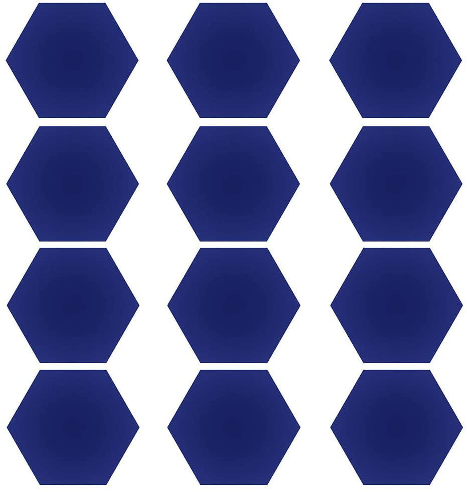 12 X 14 X 0.4 Inches Acoustic Soundproofing Insulation Panel Beveled Edge Tiles 12 Pack Set Hexagon Acoustic Absorption Panel Blue Great for Wall Decoration and Acoustic Treatment 