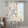 thumbnail image 4 of Orange Grey Botanical Sheer Curtains 72 Inches Long, Rustic Country Spring Floral Summer Leaf Light Filering Curtains, Breathable Simi Curtain Privacy Drapes for Living Room Bedroom Window Treatment, 4 of 9