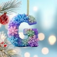 thumbnail image 4 of Fwttom 26 Letters Christmas Ornaments - Colorful Snowflakes 2D Flat Christmas Tree Decorations, Acrylic DIY Handcrafted Accessories, Holiday Decor for Xmas Tree Wreath Garland, 4 of 6