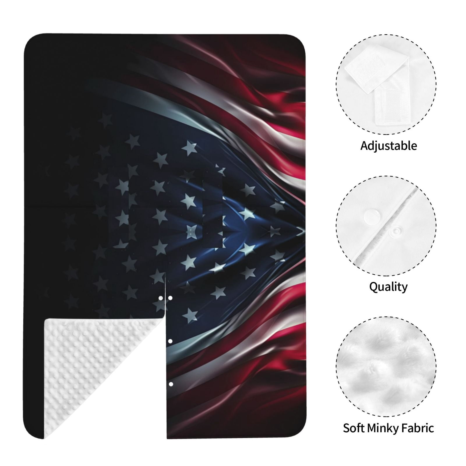 Car Seat Cover Baby - American Flag Waving Print Breathable Infant Car Seat Cover for Baby Carseat, Lightweight Comfort Baby Essentials Must Haves Newborn Stuff for Girl Boy
