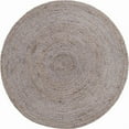 thumbnail image 2 of 10 Ft Round Gray Jute Area Rug | Handmade | Solid Farmhouse Design | Natural Jute Rug for Living Room | Dining Room | Bedroom | Kitchen | Hallway | Entryway, 2 of 5