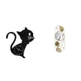 thumbnail image 1 of Reloj De Pared Y Espejo De Acrílico Con Diseño De Gato De Dibujos Animados, Adorno Decorativo Para Sala De Estar, Pasillo, Entrada O Armario., 1 of 8