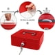 thumbnail image 3 of Caja Fuerte De Seguridad Para Dinero VIMI Con Llaves Charola Removible Rojo, 3 of 8