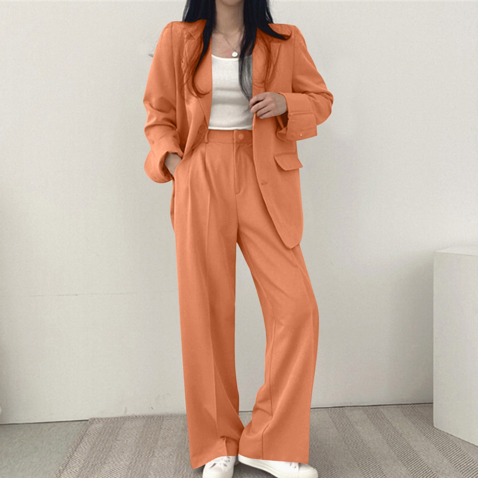 Womens' Piece Blazer Sets Business Casual Outfits Sets Lapel