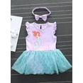 thumbnail image 3 of WIBACKER Infant Baby Girls Princess Romper Costume Onesie Fancy Dress Bodysuit with Headband Halloween Birthday Dresses, 3 of 9
