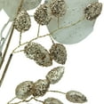 thumbnail image 6 of Northlight Glittered Winter Leaves Artificial Christmas Spray - 32" - White and Gold, 6 of 6