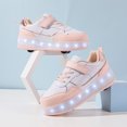 thumbnail image 1 of Zapatos de patín para niños y niñas, luz intermitente, zapatos con ruedas de 4 ruedas, zapatillas luminosas con luz Led, zapatos informales para exteriores para niños, 1 of 5