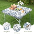 thumbnail image 4 of Pioneer Flower Floral Print Pattern Square Fitted Tablecloth with Elastic Edge,Square Table Cover,Washable Elastic Table Cover for Home Kitchen Party Decor 36"x36", 4 of 6
