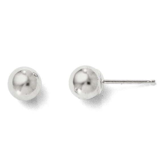 Leslie's 14K White Gold Polished 5mm Ball Post Earrings 28Z
