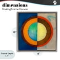 thumbnail image 4 of Stupell Industries Modern Bright Vertical Circle Symmetry Gray Floating Frame Canvas Art, 18 x 18, by Matthew Finger, 4 of 8