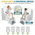 thumbnail image 4 of SZZJKJ Potty Training Toilet Seat, 3-in-1 Toddler Potty Training Seat with Non-Slip Footstool, Adjustable Height ,for Ages 1-5(Gray and White), 4 of 9