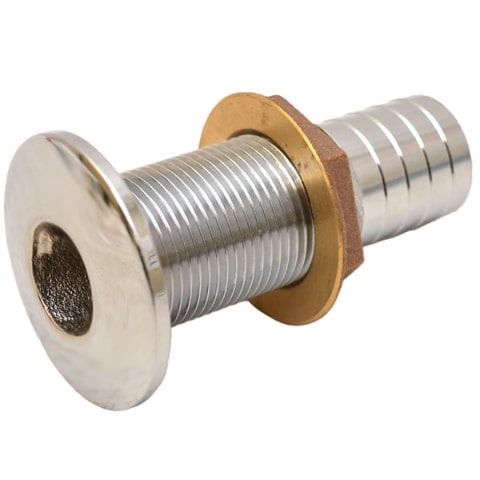 Boat Thru Hull Fitting THMB1.00X1.125C | Chrome Bronze 1 1/8 Inch