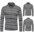 thumbnail image 1 of Jersey con media cremallera y cuello alto para hombre, Top de punto floral de estilo famoso a la moda, 1 of 5