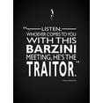 thumbnail image 2 of Rogan, Mark 25x32 White Modern Wood Framed Museum Art Print Titled - Godfather Barzini Traitor, 2 of 4