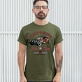 thumbnail image 3 of Tee Hunt Rusty Nuts Auto Shop T-shirt Hot Rod Rat Rod Vintage Old School Men's Tee, Military Green, XX-Large, 3 of 5