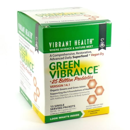 UPC 074306800022 product image for Green Vibrance Single Packets by Vibrant Health - 15 Packets | upcitemdb.com