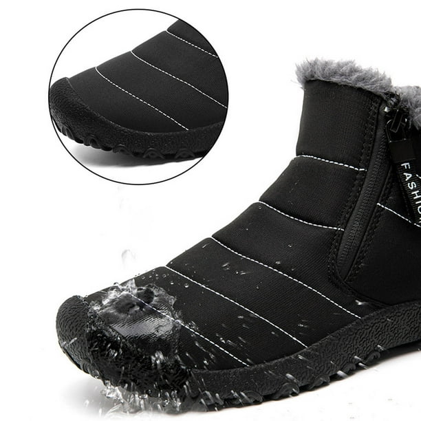 LSLJS Men Shoes Solid Color Winter Keep Warm Woolen Casual Zipper Short Boots Men s Snow Boots Walmart