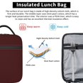 thumbnail image 6 of Lunch Bag For Women And Men Insulated Portable Lunch Box For School Student Teens Bento Box Office Picnic Travel Cooler Bag Burgundy, 6 of 9
