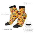 thumbnail image 4 of Goofa Colorful Bohemian Sunflower Pattern Non Slip Socks with Grips for Elderly, Crew Socks Yoga Hospital Socks Cushioned Sole Gripper Socks for Men Women, 4 of 5