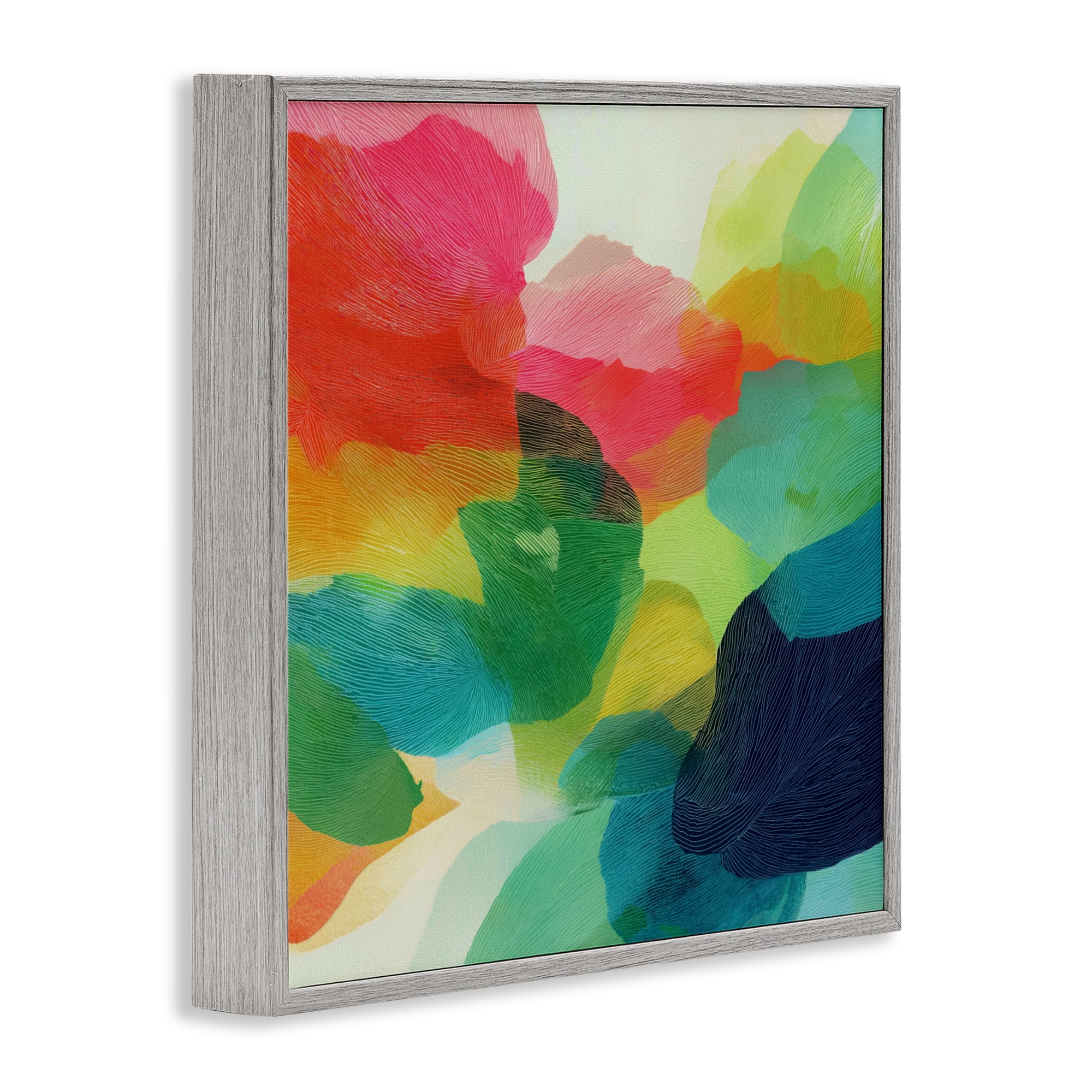 Stupell Industries Vivid Flowing Color Field Gray Framed Giclee Art, design by Chromatic Storm Studio