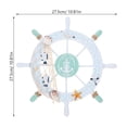 thumbnail image 4 of MLINS Nautical Beach Wooden Boat Ship Steering Wheel Fishing Net Shell Home Wall Decor (Swim ring), 4 of 6