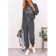 thumbnail image 4 of Conjunto Deportivo PRETTYGARDEN para Mujer, Set de Salón Manga Larga Gris Talla L, 4 of 5