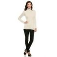 thumbnail image 3 of Vivian's Fashions Top - Turtle Neck Top (Ivory, X-Large), 3 of 3