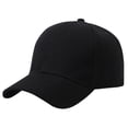 thumbnail image 2 of Baseball Cap Men Women - Classic Adjustable Plain Hat Black, 2 of 3