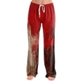 thumbnail image 5 of Halloween Womens Pajama Pants Soft Lounge Pajama Pants Funny Halloween Party Graphic Elastic Waist Drawstring Trendy Pj Pants Women Red L, 5 of 7