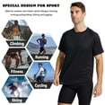 thumbnail image 7 of YUSHOW 3 Pack Mens Athletic Shirts Moisture Wicking Quick Dry Men's Gym Performance T Shirts, L, 7 of 7