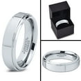 thumbnail image 5 of Charming Jewelers Tungsten Wedding Band Ring 6mm for Men Women Comfort Fit Step Beveled Edge Polished Lifetime Guarantee Size 5.5, 5 of 5
