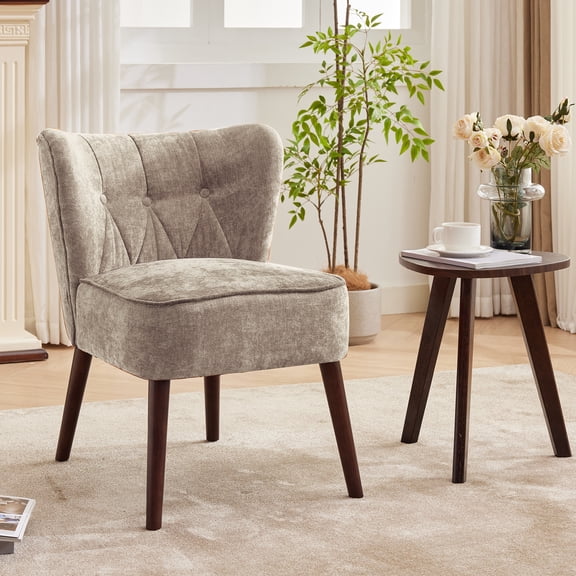 Ataucjin 1pack Modern Accent Chair for Living Room, Upholstered Lounge Armchair, Comfy Living Room Chairs with Wood Legs Comfortable Single Seating